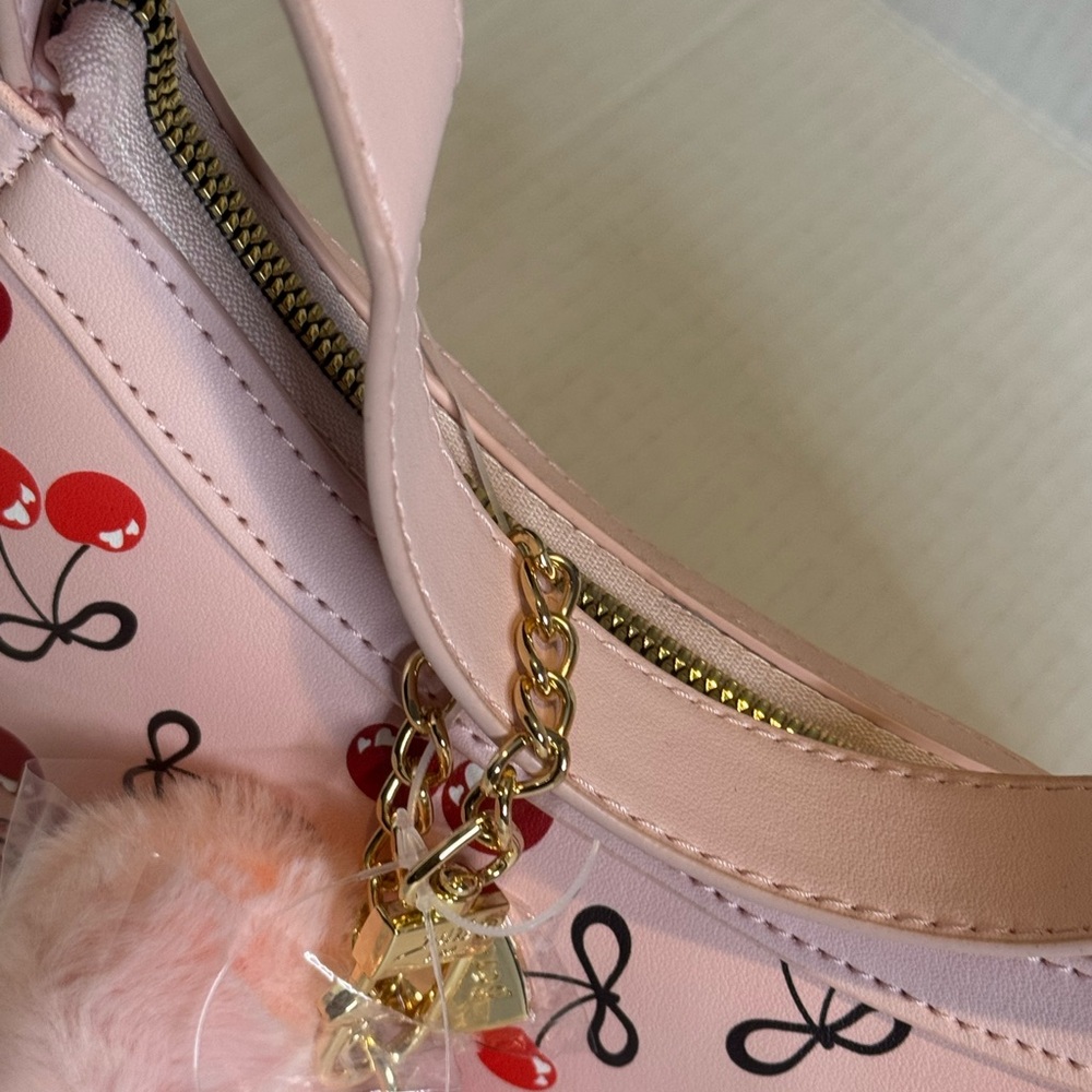Betsey Johnson Pink and Cream Handbag - Picture 13 of 13
